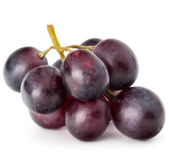 Red grape berry bunch isolated on white background cutout