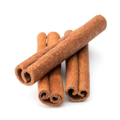 cinnamon stick spice isolated on white background closeup