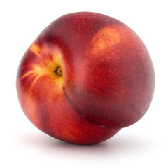 Nectarine fruit isolated on white background close up