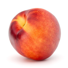 Nectarine fruit isolated on white background close up