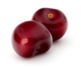 Sweet cherry berries isolated on white background cutout