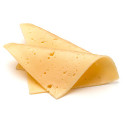cheese slices isolated on white background cutout