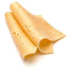 cheese slices isolated on white background cutout