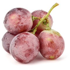 Red grape berry bunch isolated on white background cutout