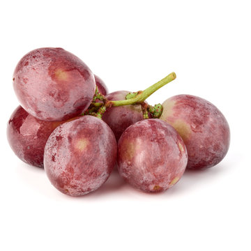 Red grape berry bunch isolated on white background cutout