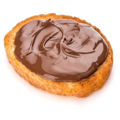 sandwich with chocolate cream isolated on white background cutout