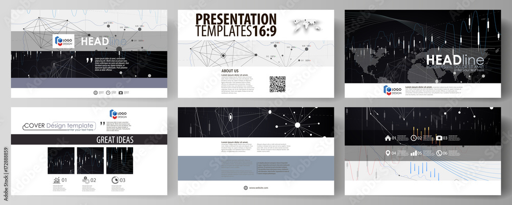 Poster business templates in hd format for presentation slides. vector layouts. abstract infographic backgr
