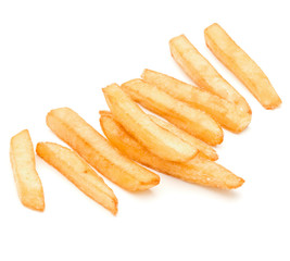 French Fried Potatoes isolated on white background