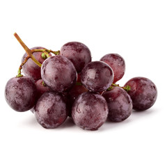 Red grape berry bunch isolated on white background cutout