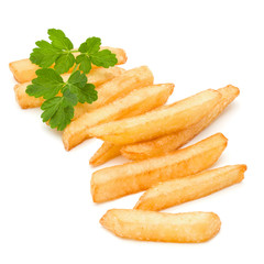 French Fried Potatoes isolated on white background