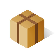 Brown paper Box icon