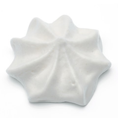 Whipped cream swirl  isolated on white background cutout