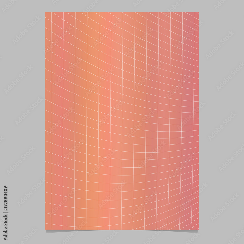 Poster abstract modern colored gradient grid page template - vector brochure background graphic design