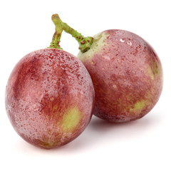 Red grape berry bunch isolated on white background cutout