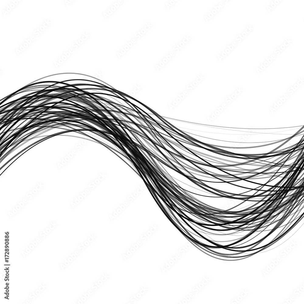 Poster abstract dynamic wave stripe background - design from curved lines