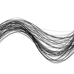 Abstract dynamic wave stripe background -  design from curved lines