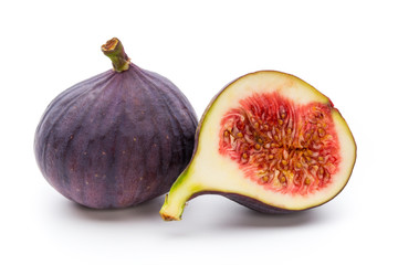 Fruits figs isolated on white background.