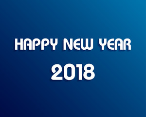 Happy new 2018 year. Greetings card. Colorful design. Vector illustration