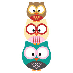 Three owls