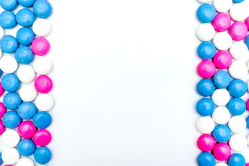 Colored chocolate coated candy