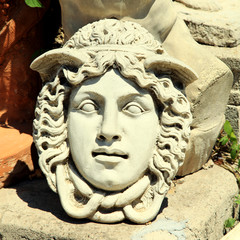 Stone carved Medusa head © Inna Felker