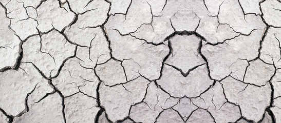 Climate change concept - cracked soil background