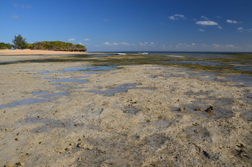 Seascape island Benguerra. Mozambique