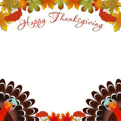 Turkey bird for Happy Thanksgiving celebration