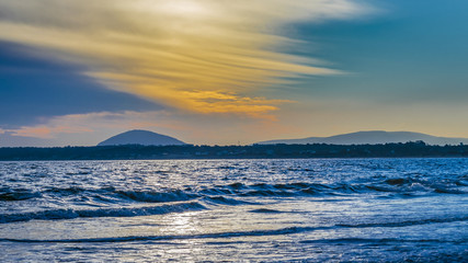 Punta Ballena Beach at Sunset Time, Uruguay