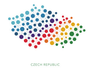 dotted texture Czech Republic vector background