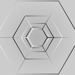 Line hexagon background