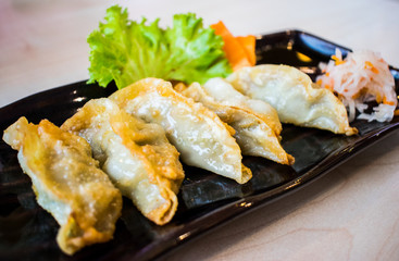 Gyoza, dry-fried dumplings