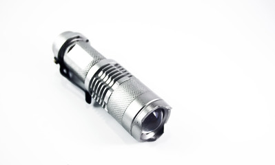 Torch flashlight led isolated in a white background
