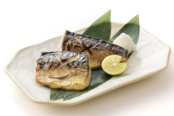 鯖の塩焼き　Grilled mackerel with salt