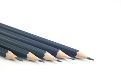 Grupo de lapices para pintar sobre fondo blanco
