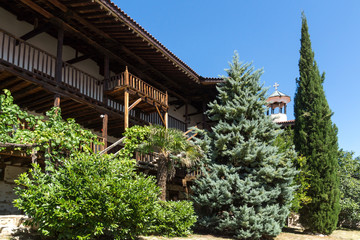 Obraz premium Inside view of Rozhen Monastery of the Nativity of the Mother of God, Blagoevgrad region, Bulgaria