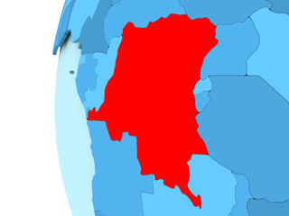 Fototapeta premium Map of Democratic Republic of Congo