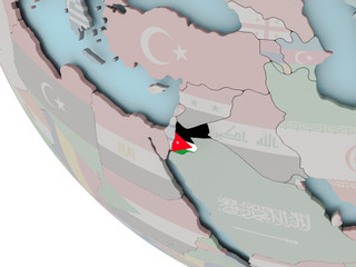 Jordan with flag illustration