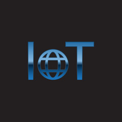Internet of Things - IoT background / sign /icon/symbol with metallic design