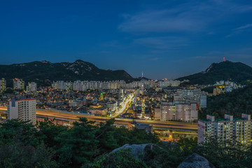 seoul city night, skyline, south korea 