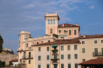 Fototapeta na wymiar historic centre of Bassano del Grappa of Italy