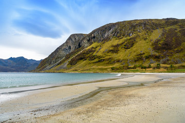 Beautiful mountain and sea landscape, Norway