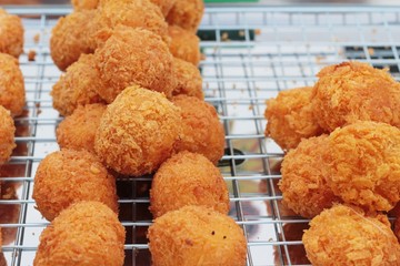 Fried cheese ball is delicious in market