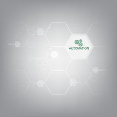 Presentation about automation vector illustration