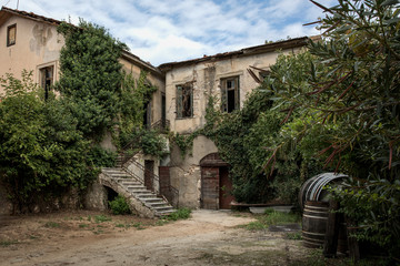 Abandoned old house at winery in Greece