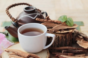 Lingzhi mushroom tea - Ganoderma lucidum for health