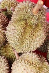 Durian fruit is delicious in the market