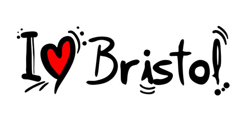 Obraz premium Bristol love message
