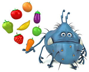Fun germ - 3D Illustration