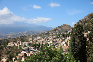 Fototapeta na wymiar Small Village Taormina on Sicily. Italy